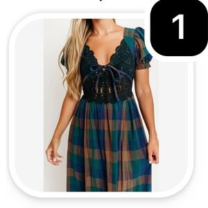 NWT worth collective fall plaid dress